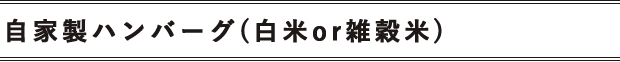 自家製ハンバーグ(白米or雑穀米)