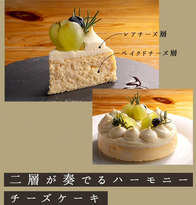 二層が奏でるハーモニーチーズケーキ